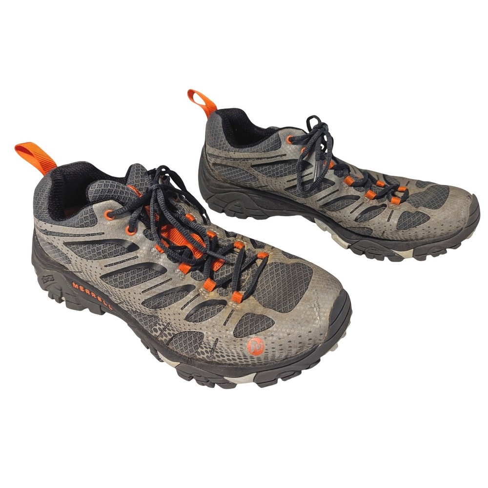 Merrell Moab FST Mens Hiking Shoes Granite Orange Vibram J35427 Size 11.5